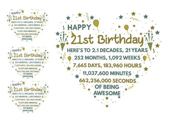 Reviewing the 21st Birthday Card Heart Design