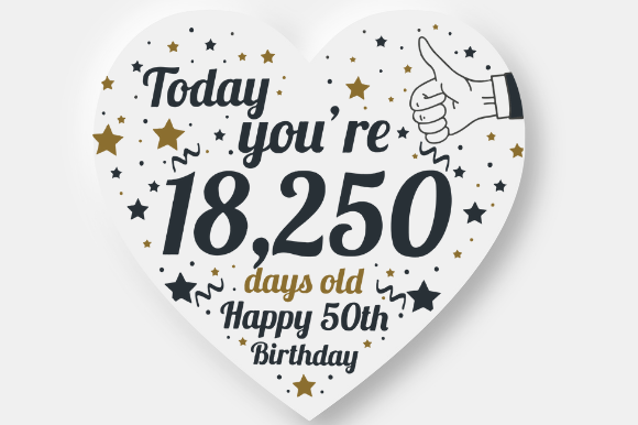 Reviewing the Heart 50th Birthday Gift Design