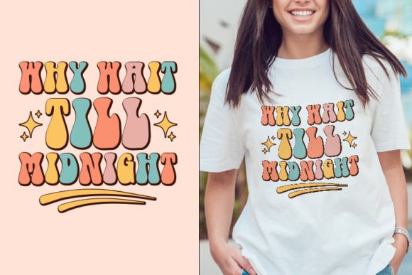 Reviewing Why Wait Happy New Year Retro SVG Design